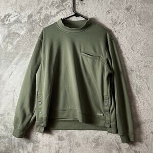 Jaanuu Women's Snap-Side Comfort Pullover Sweater Olive Green‎ Size Large